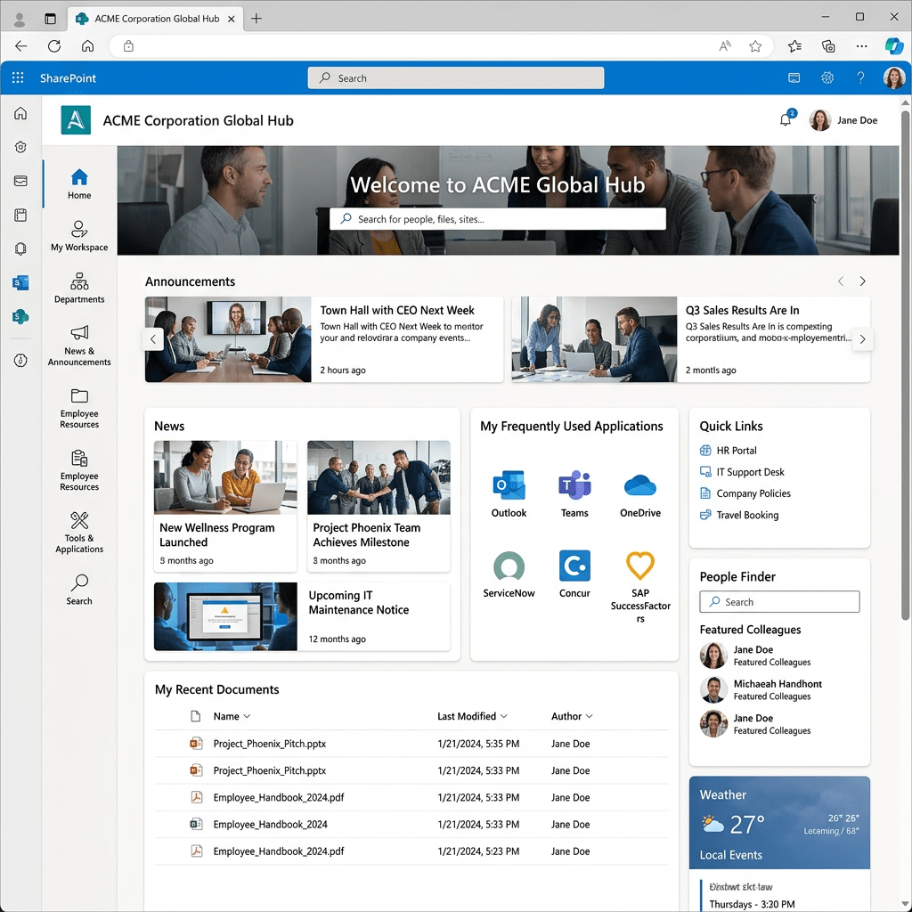 Building a SharePoint-Style Enterprise Portal with React, TypeScript, Vite, and Fluent&nbsp;UI
