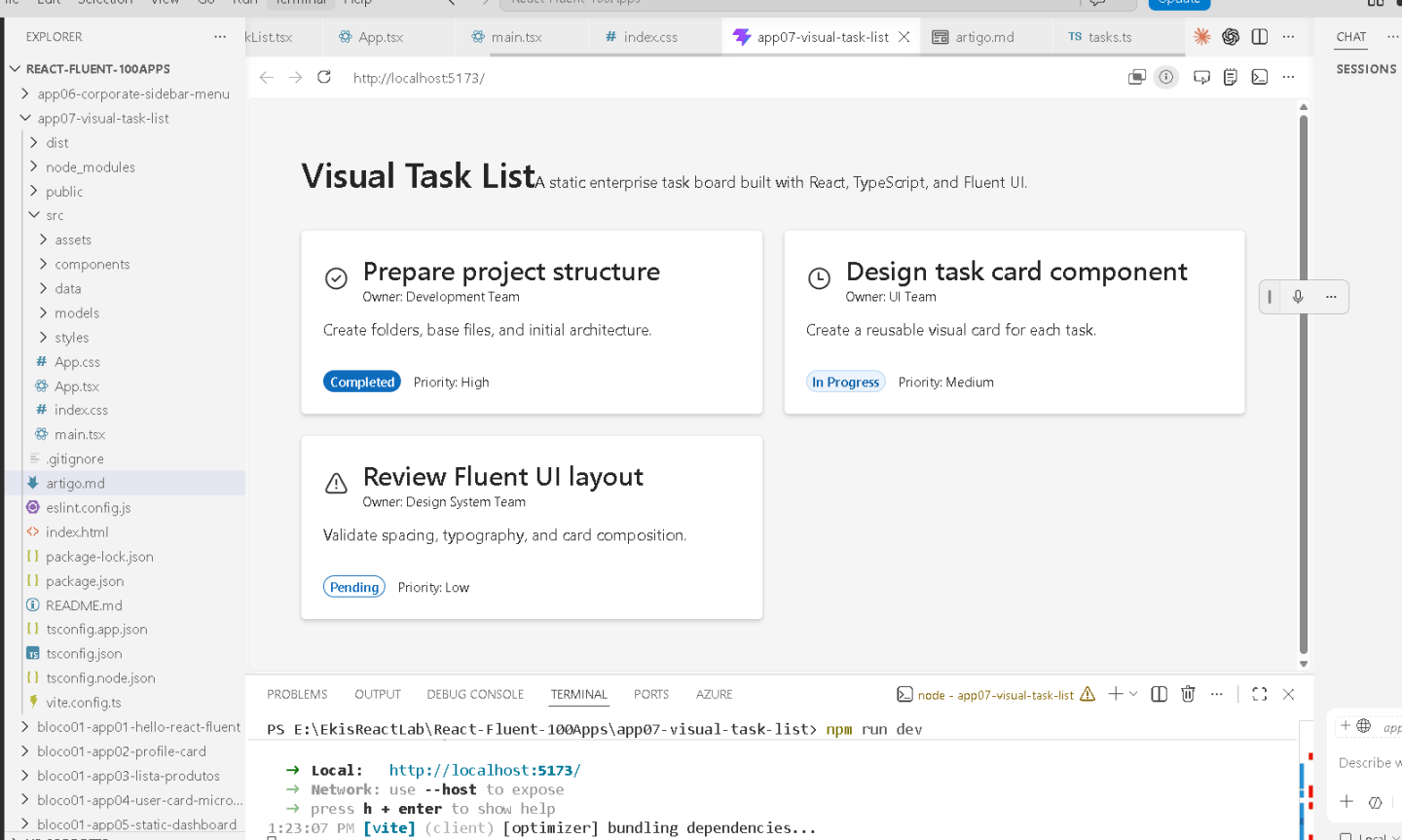 App 07: Building a Visual Task List with React, TypeScript, Vite, and ...