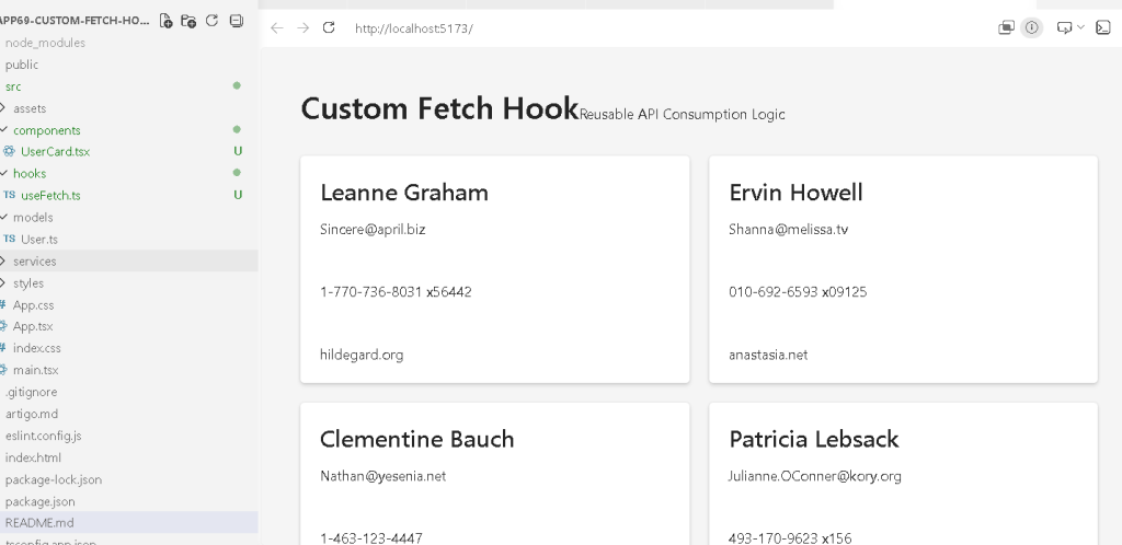 App 69: Building a Reusable Custom Fetch Hook with React, TypeScript, Fluent UI, and Vite