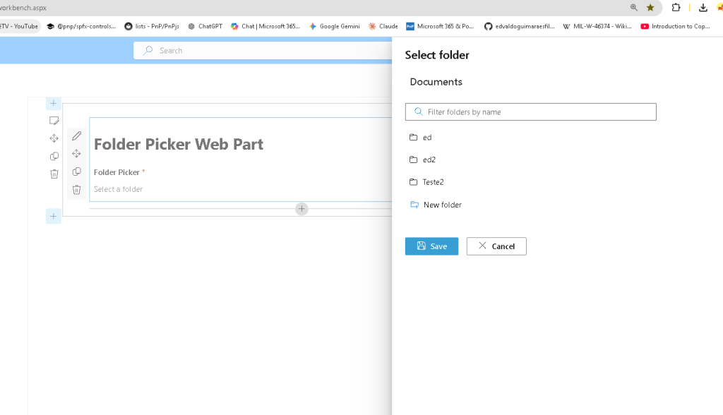 SPFx FolderPicker Control — PnP React Controls